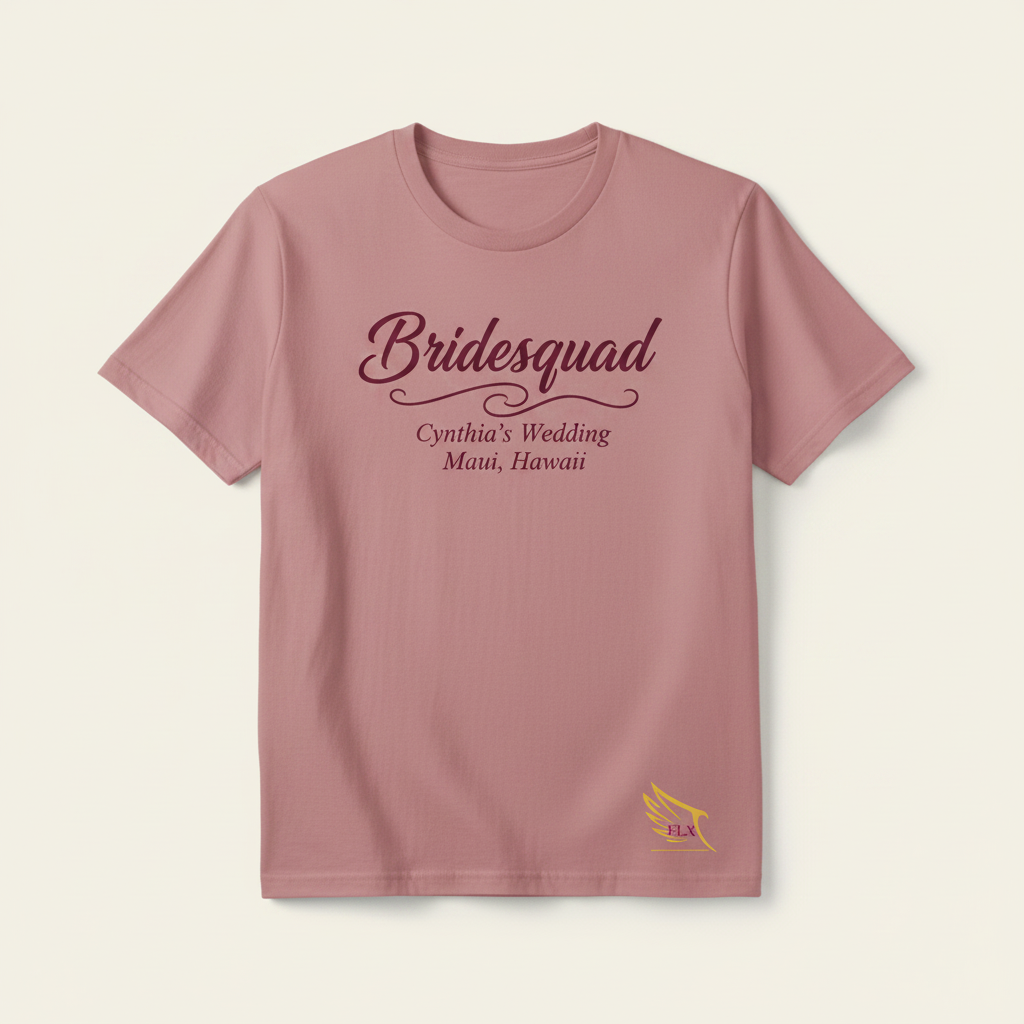 Bridesquad Tee - Dusty Rose mockup