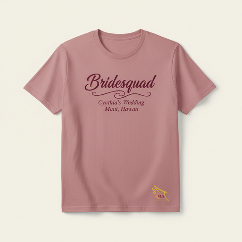 Bridesquad Tee - Dusty Rose mockup